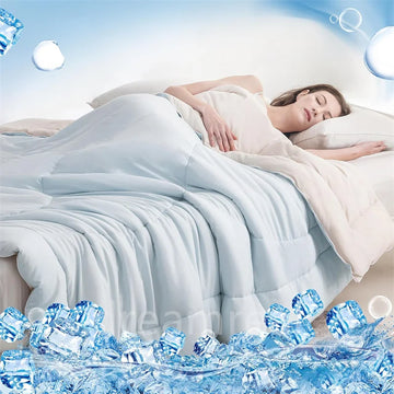 Reversible Cooling Blankets Smooth Air Condition Comforter Lightweight Summer
