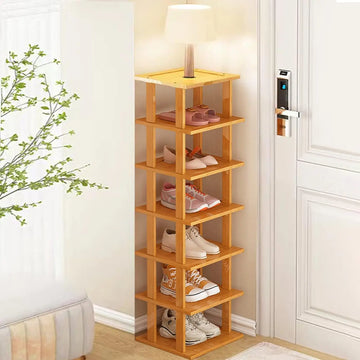Shoe Rack - Vertical Shoe Rack for Small Spaces, Tall Narrow Shoe Rack Organizer for Closet Entryway Corner G