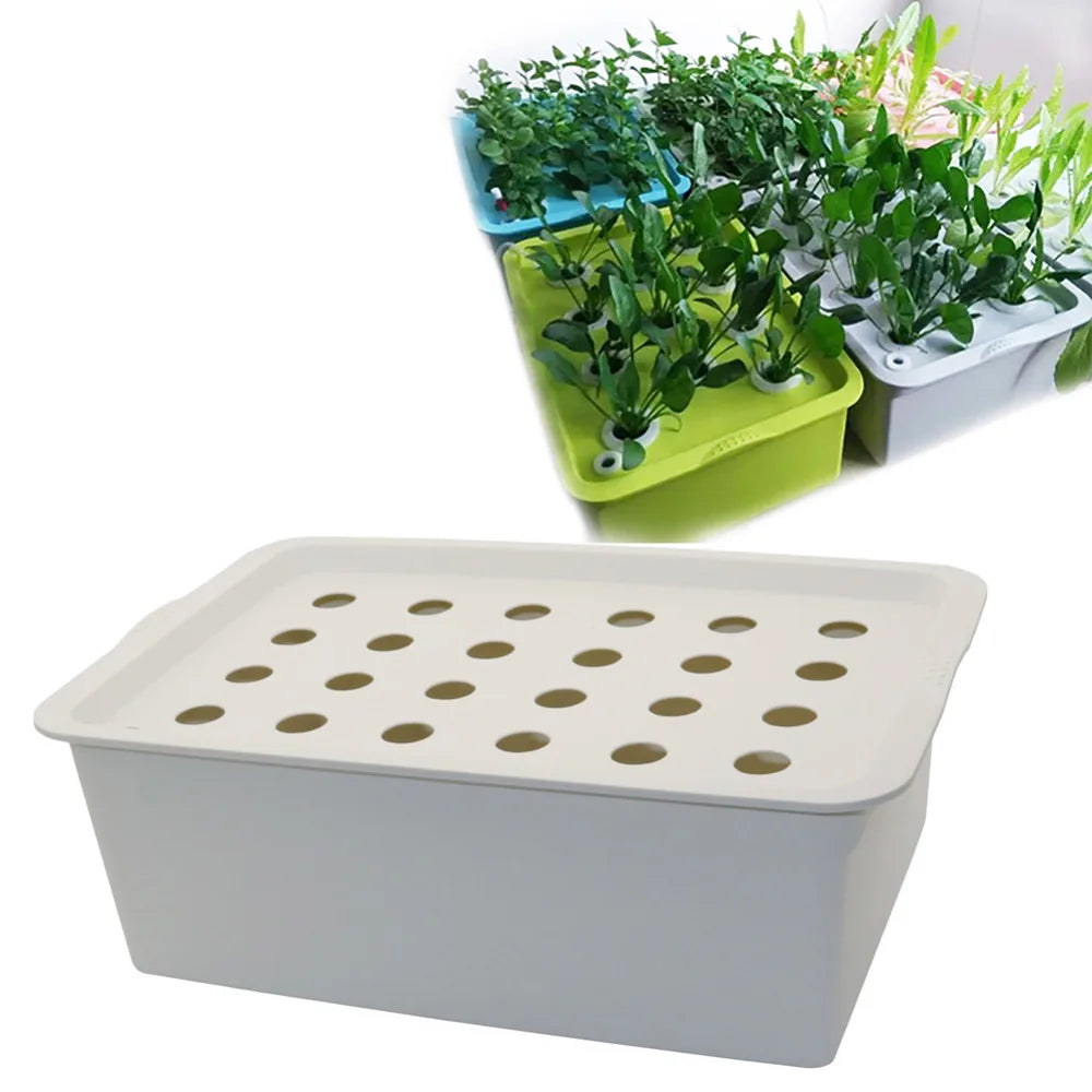 24 Holes Plant Site Hydroponic Kit Garden Pots Planters Seedling Pots Indoor