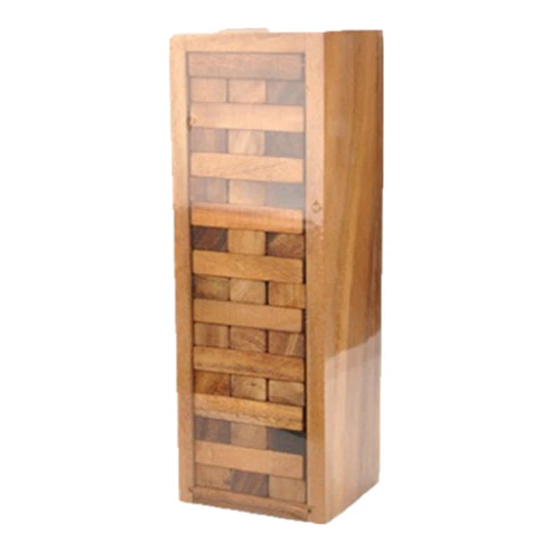 Wood Tumbling Tower Game - Perfect For Party Games, Outdoor Games For Adults And Family